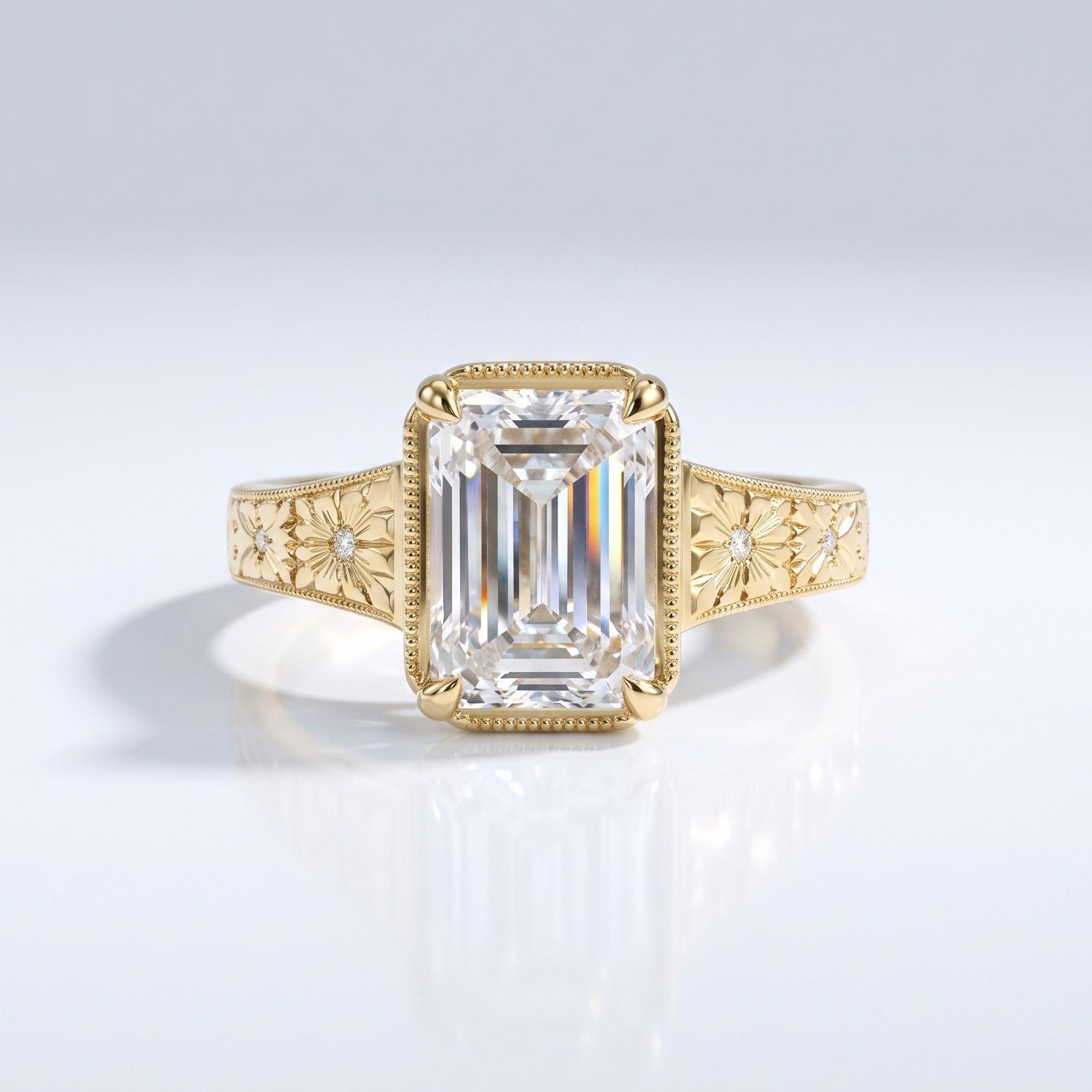 Marquise Swirl Solitaire Engagement Ring – 1 CT Lab Grown Diamond
